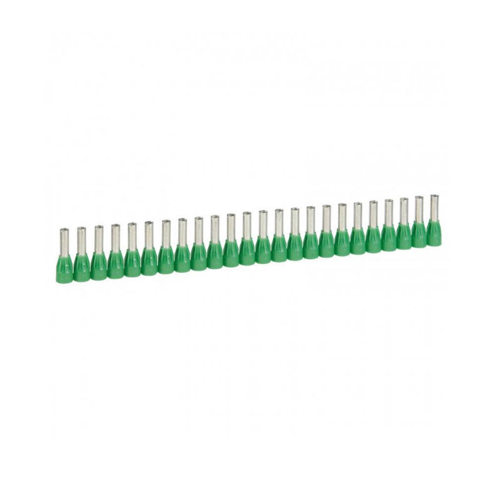 TERMINAL AISLADO SOBREMOLDEADO 10AWG (6MM2) VERDE X25UND 37668 LEGRAND