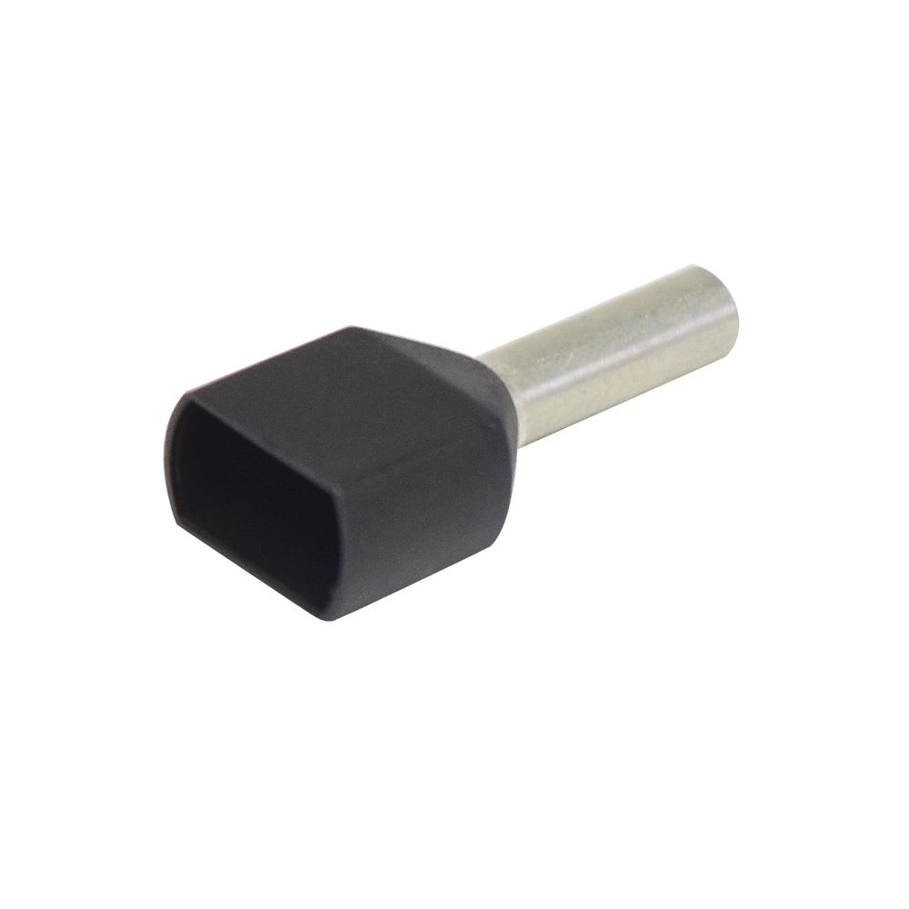 TERMINAL DOBLE AISLADO 2X16AWG (2X1.5MM2) NEGRO X100UND 37689 LEGRAND