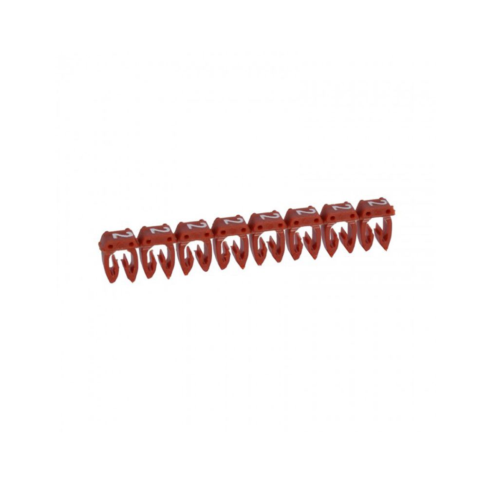 MARCADOR NUMERO: 2 PARA CABLE 0.5-1.5MM2 ROJO X30UND 38212 LEGRAND
