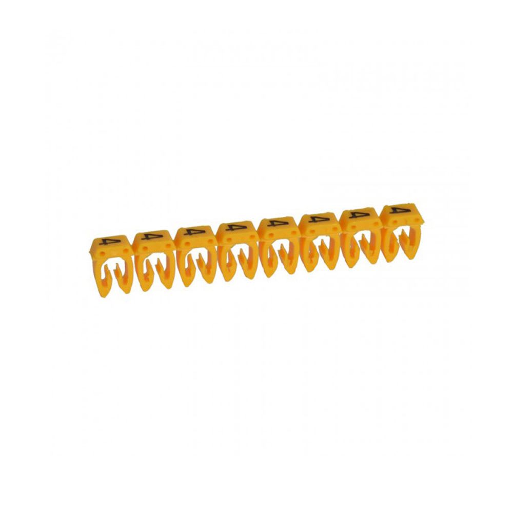 MARCADOR NUMERO: 4 PARA CABLE 0.5-1.5MM2 AMARILLO X30UND 38214 LEGRAND