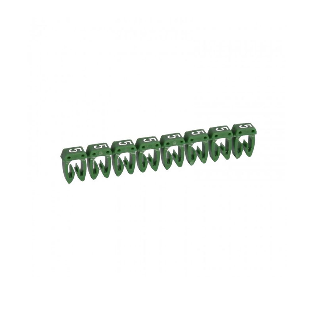 MARCADOR NUMERO: 5 PARA CABLE 0.5-1.5MM2 VERDE X30UND 38215 LEGRAND