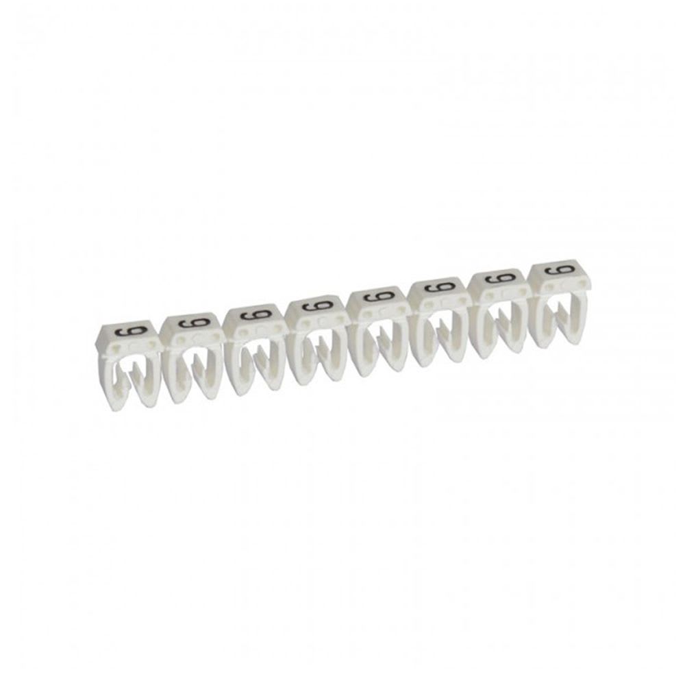 MARCADOR NUMERO: 9 PARA CABLE 0.5-1.5MM2 BLANCO X30UND 38219 LEGRAND