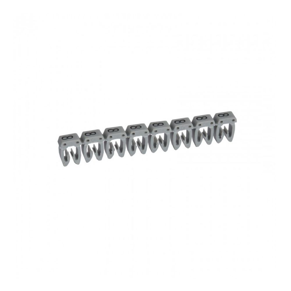 MARCADOR NUMERO: 8 PARA CABLE 1.5-2.5MM2 GRIS X30UND 38228 LEGRAND