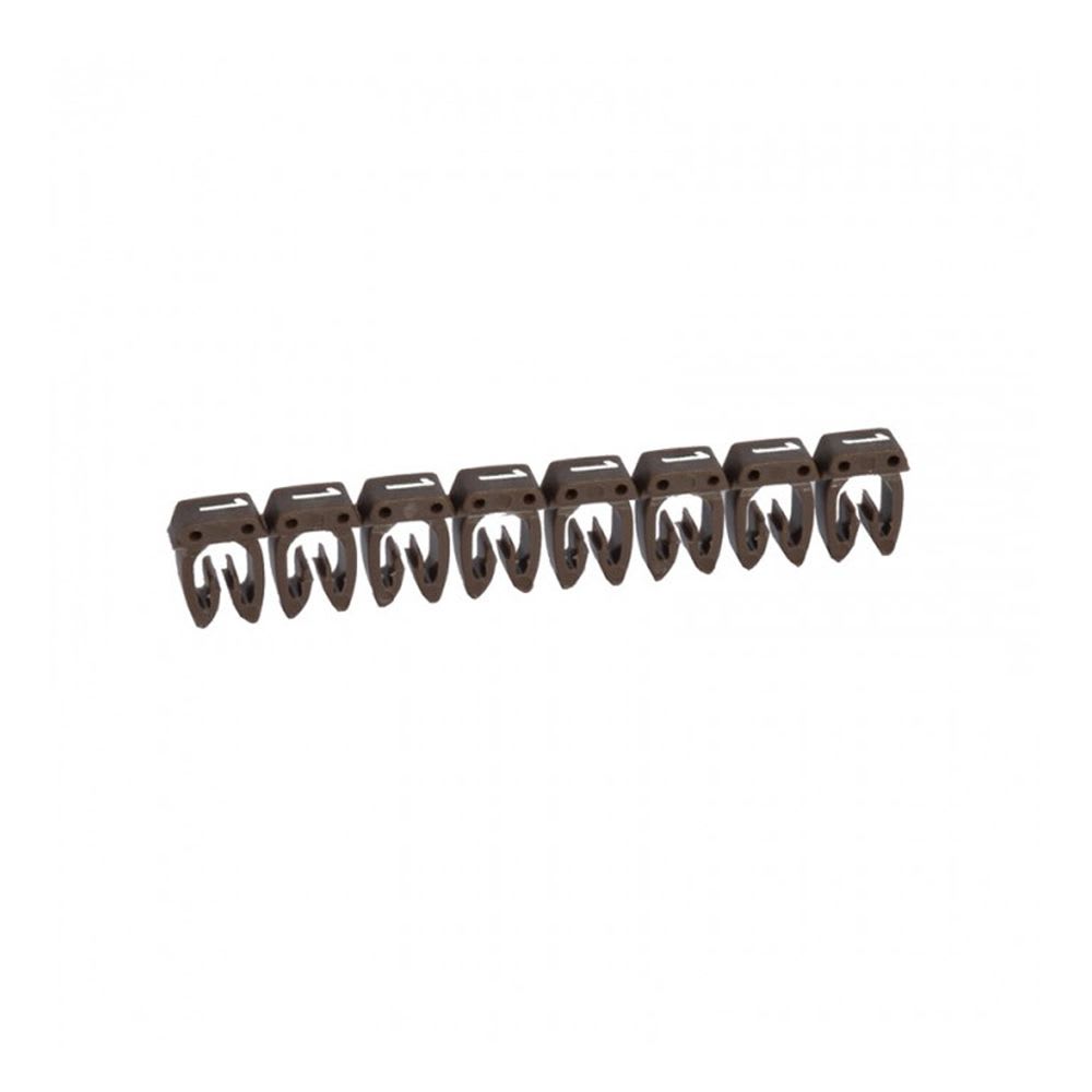 MARCADOR NUMERO: 1 PARA CABLE 4-6MM2 CAFE X20UND 38231 LEGRAND