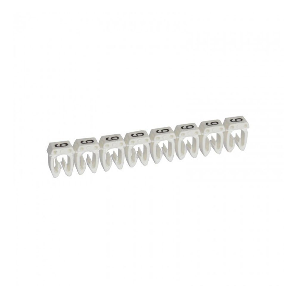 MARCADOR NUMERO: 9 PARA CABLE 4-6MM2 BLANCO X20UND 38239 LEGRAND