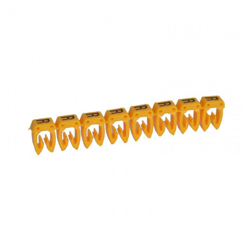 MARCADOR LETRA: R PARA CABLE 4-6MM2 X20UND 38377 LEGRAND