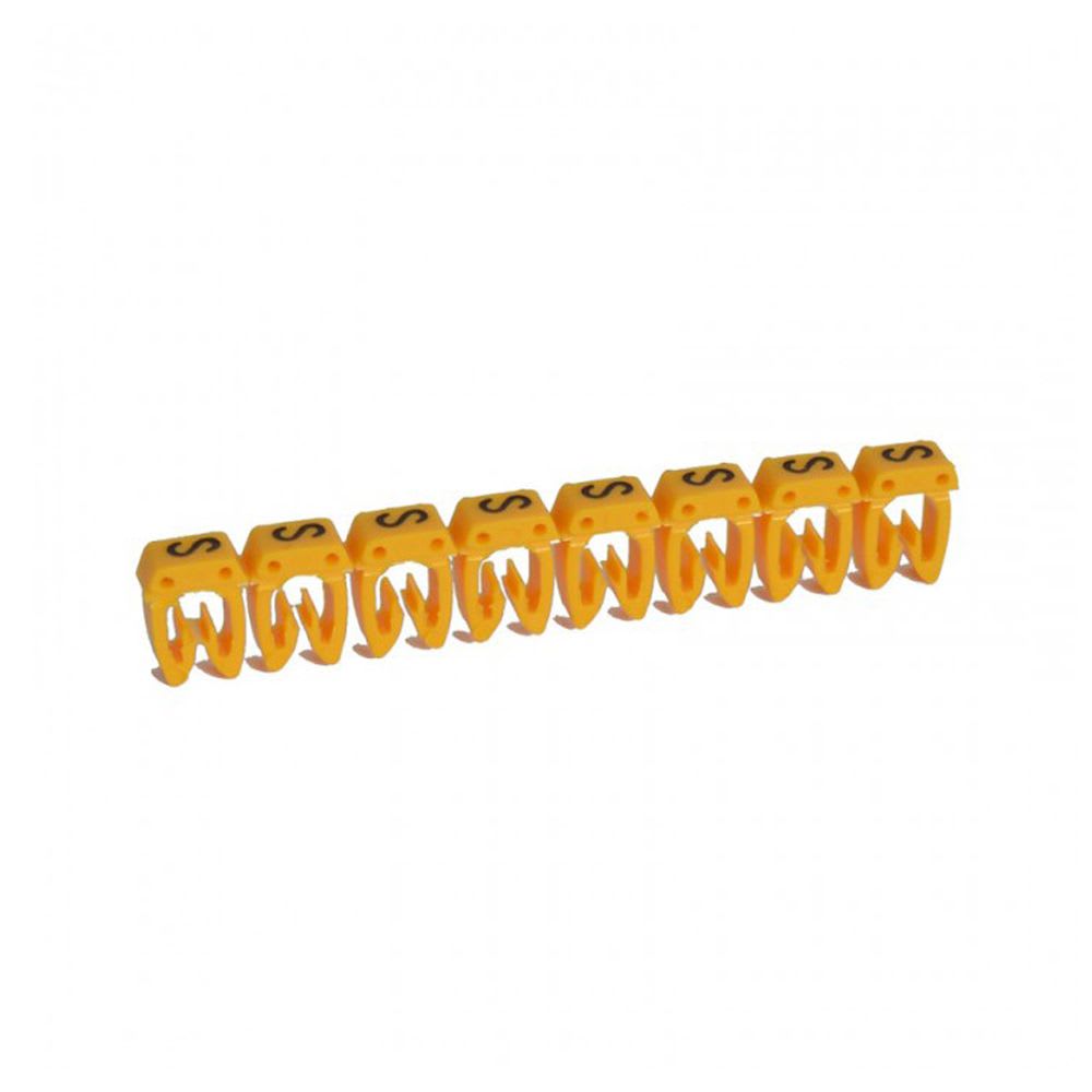 MARCADOR LETRA: S PARA CABLE 4-6MM2 X20UND 38378 LEGRAND