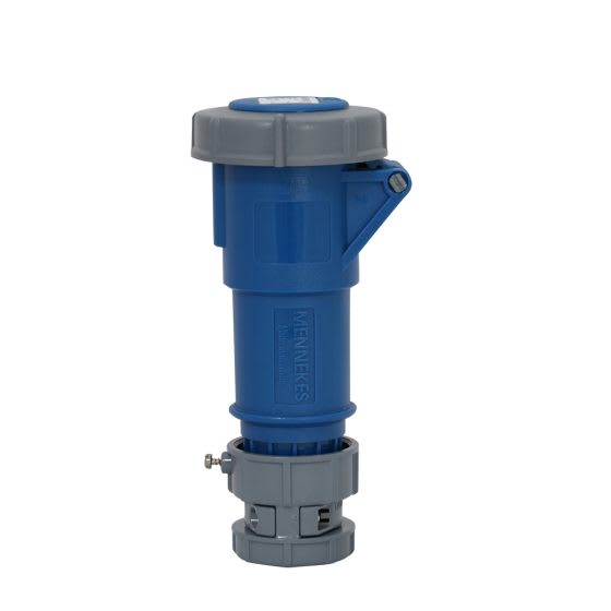 TOMA AEREO 16AMP 2P+T 230V AZUL 6H IP67 POWERTOP, PINES NIQUELADOS MENNEKES1