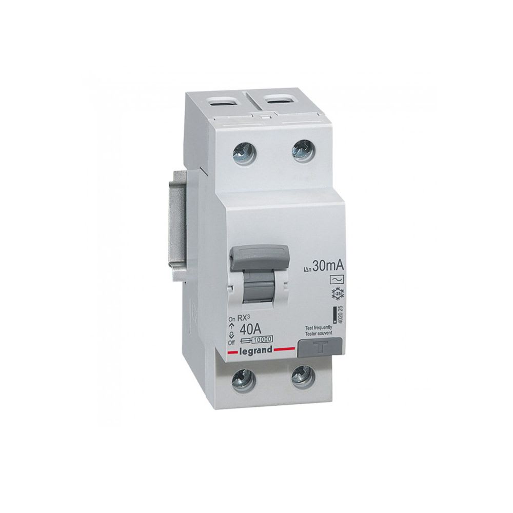 INTERRUPTOR DIFERENCIAL 2X40A 30MA 230V RX3 TIPO AC 402025 LEGRAND1