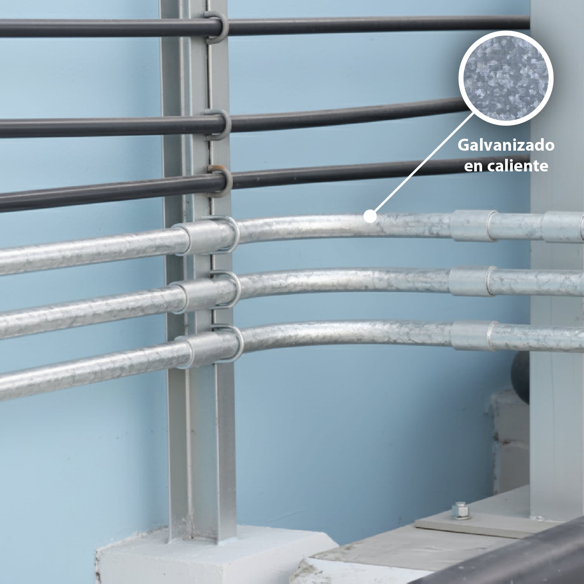 TUBO CONDUIT RIGID 1/2'' DE 3MTS C/UNION GALVANIZADO EN CALIENTE CON UL E308290 MODELO WFG WEIFANG2