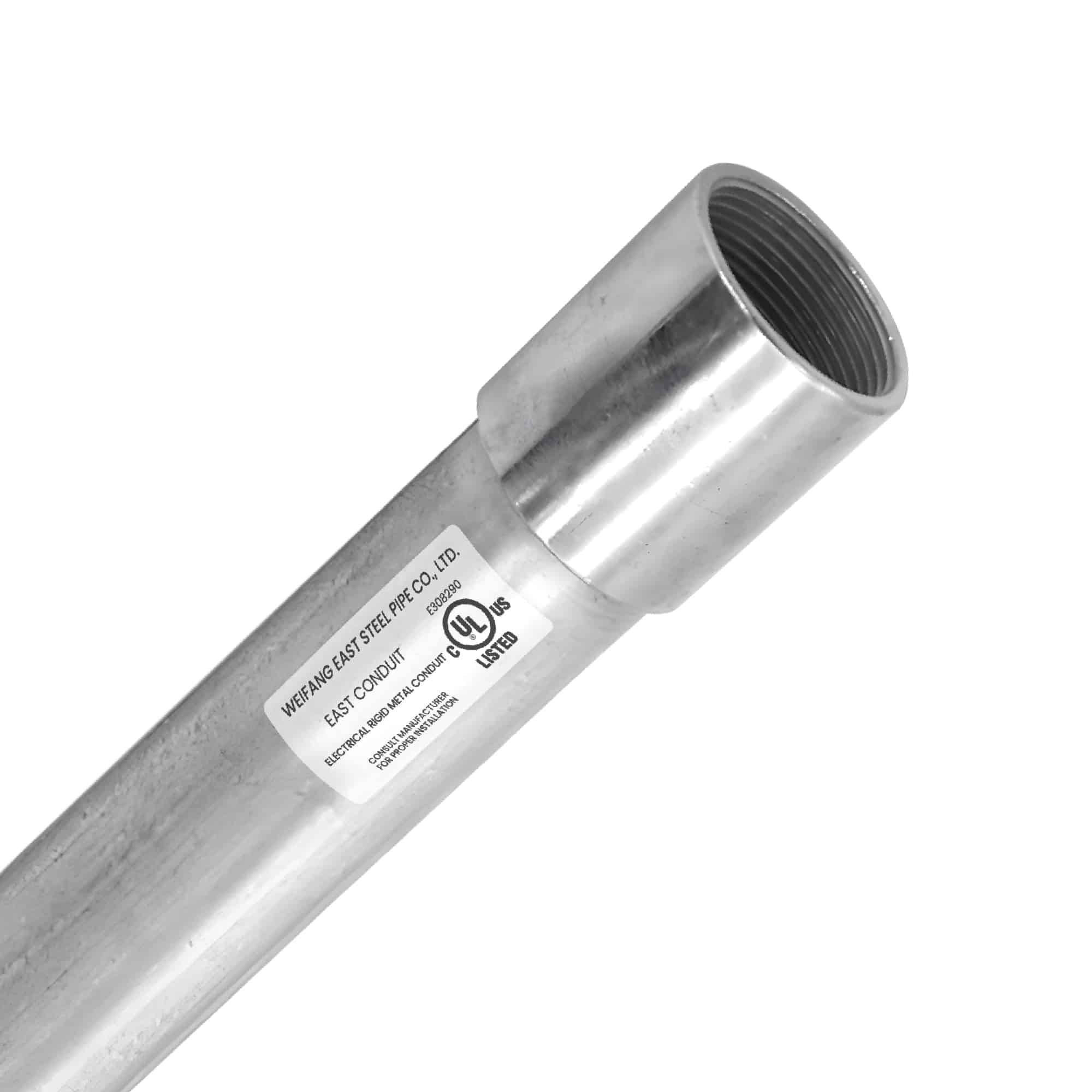 TUBO CONDUIT RIGID 1-1/2'' DE 3MTS C/UNION GALVANIZADO EN CALIENTE CON UL E308290 MODELO WFG WEIFANG