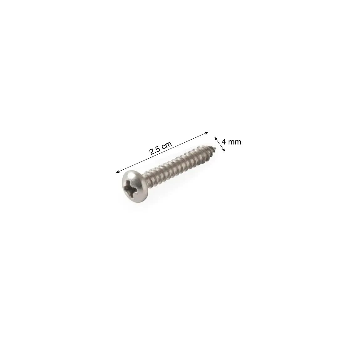 TORNILLO DE CABEZA PAN ACERO INOXIDABLE 8MM X 1'' - 10U SM1