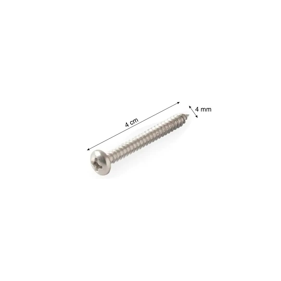 TORNILLO DE ACERO INOXIDABLE CABEZA PAN 8MM X 1.1/2' 10U SM1