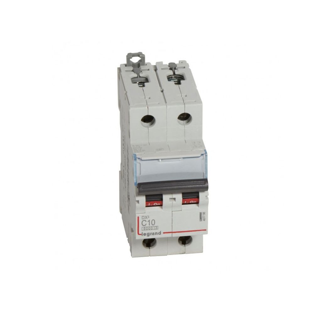 INTERRUPTOR TERMOMAGNETICO 2X10A 10KA 230/400V TIPO C DIN 407798 LEGRAND