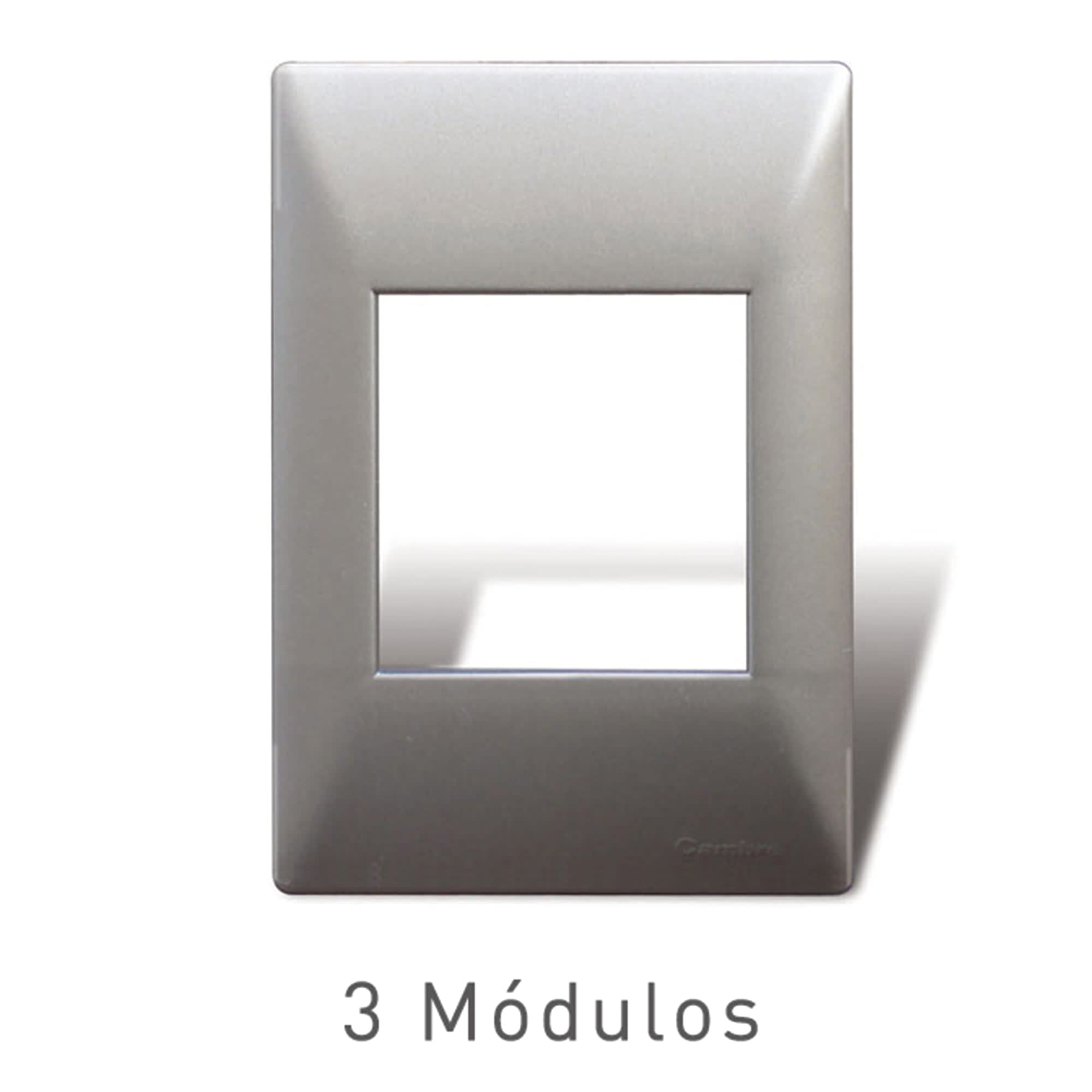 PLACA COLOR ALUMINIO (SIGLO XXII) 3 MODULOS CAMBRE