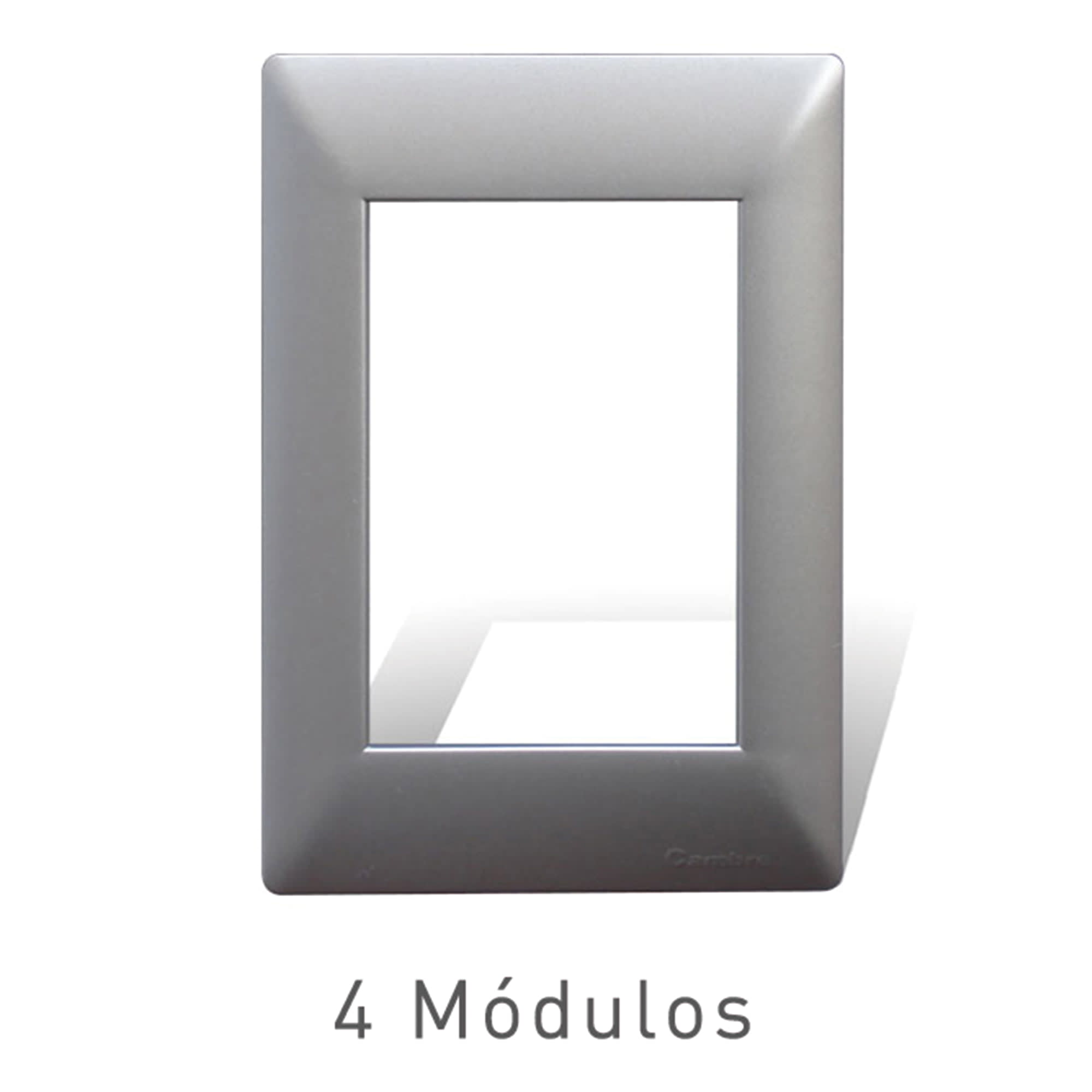 PLACA COLOR ALUMINIO (SIGLO XXII) 4 MODULOS CAMBRE1