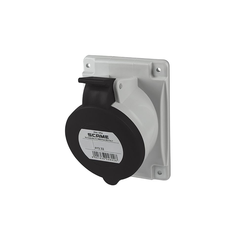 TOMACORRIENTE P/EMPOTRAR INCLINADO 3X32A+T 500V IP44 7H OPTIMA 413.32666 SCAME1