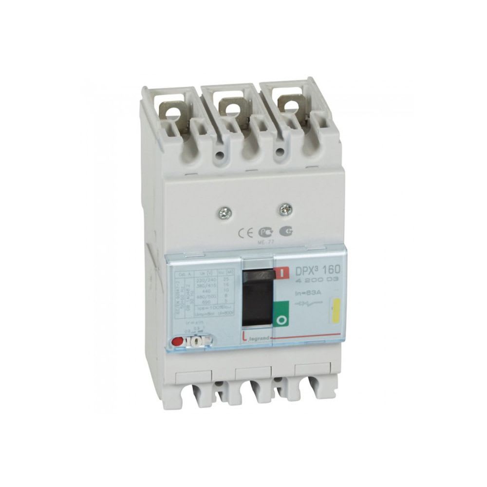 INTERRUPTOR TERMOMAGNETICO REGULABLE 3X50.4-63A 16KA 400V 420003 LEGRAND