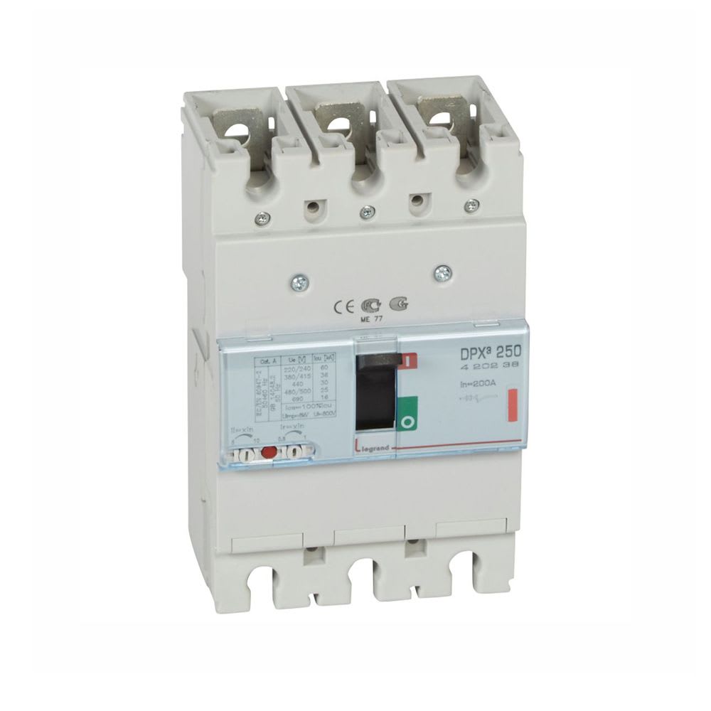 INTERRUPTOR TERMOMAGNETICO REGULABLE 3X160-200A 60/36KA 230/400V 420238 LEGRAND1