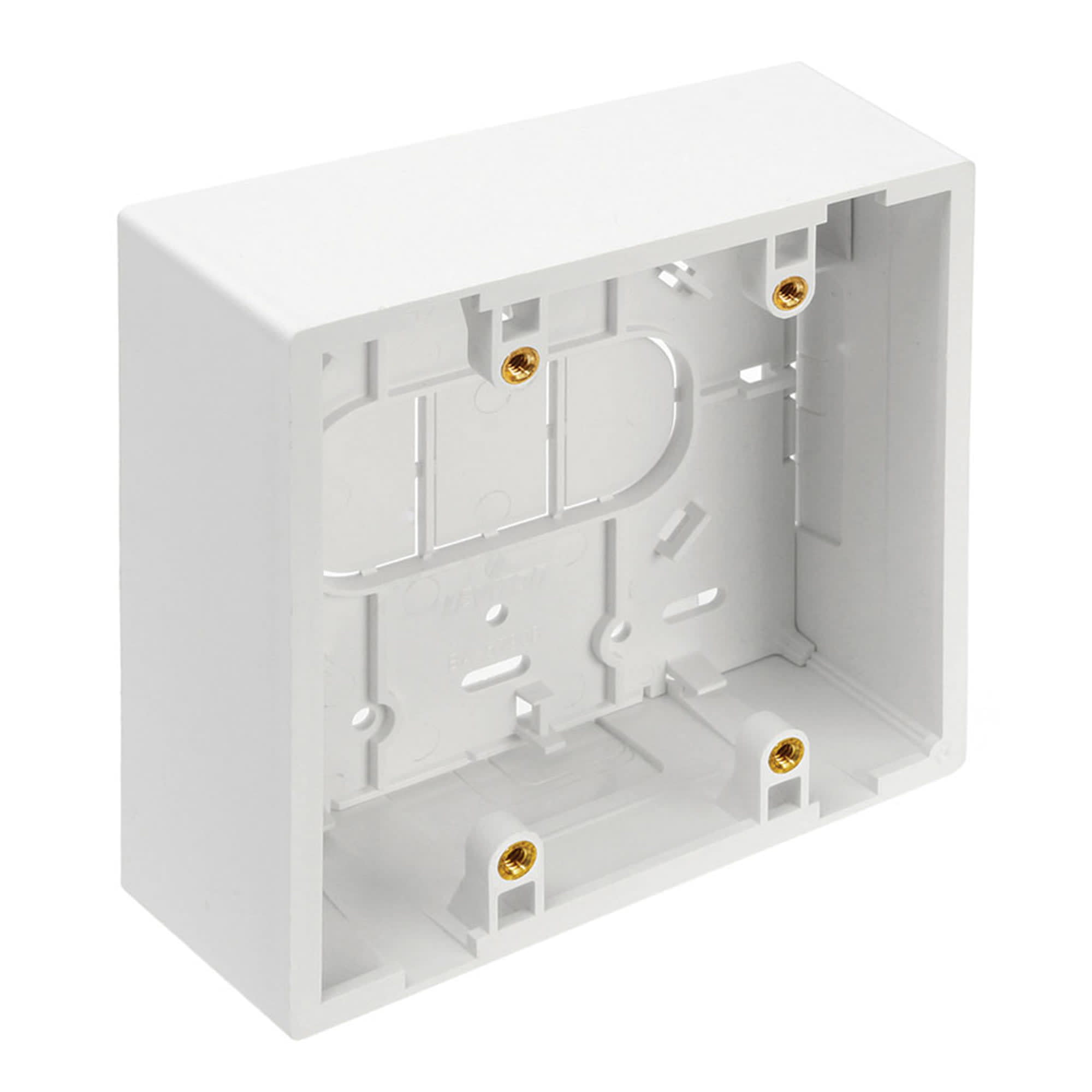 CAJA CUADRADA 4X4 1.89'' BLANCO LEVITONDATA1