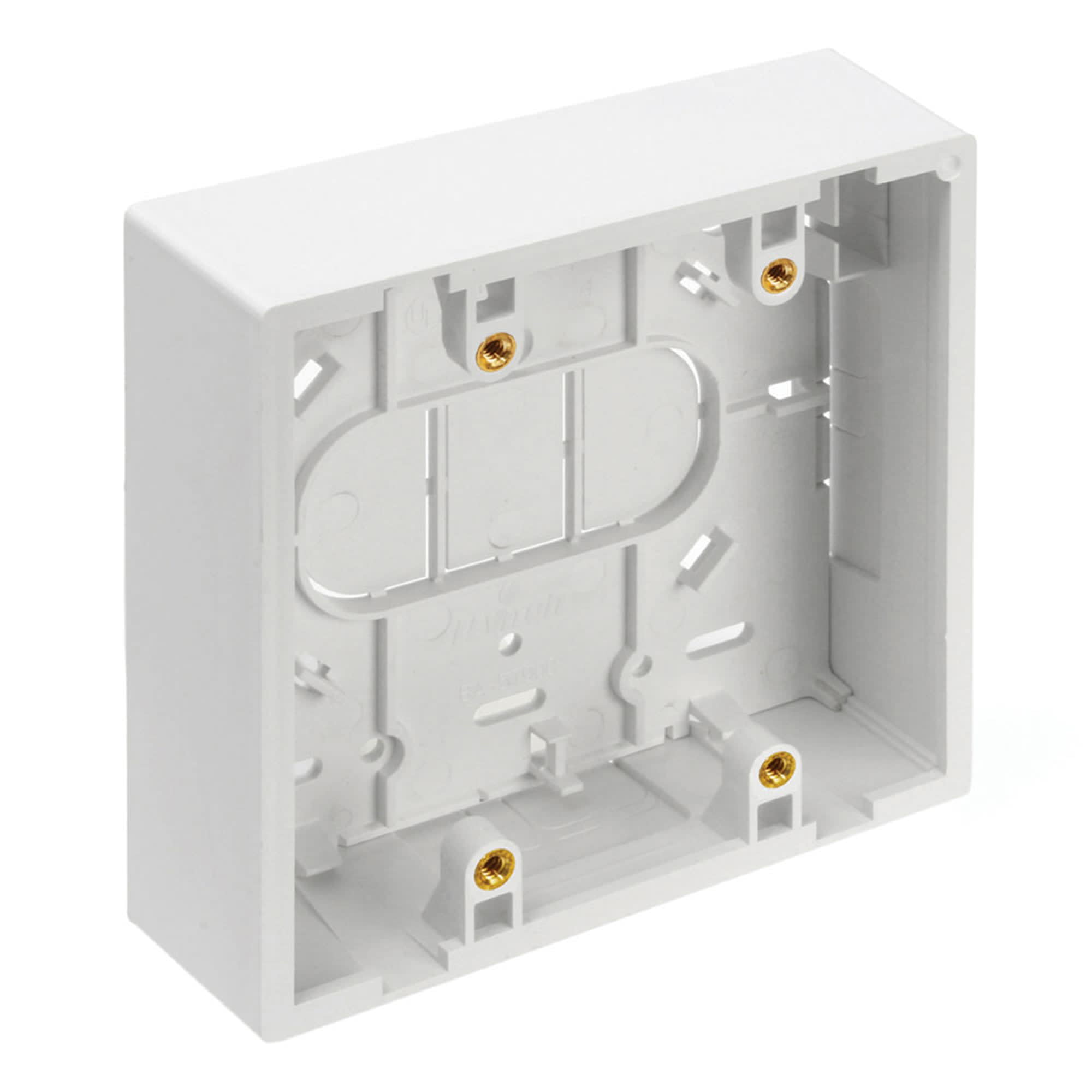 CAJA CUADRADA 4X4 1.45 BLANCO LEVITONDATA