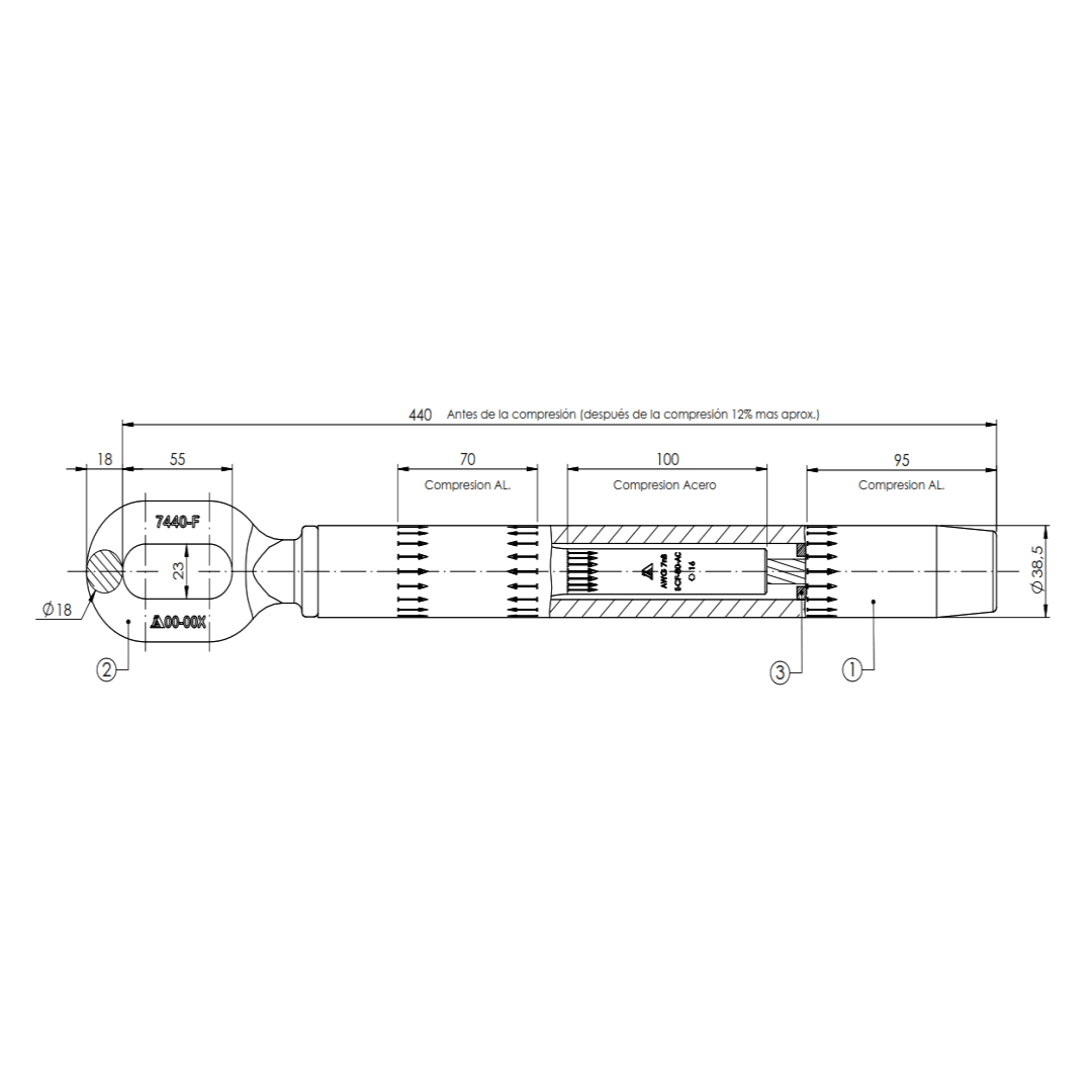 GRAPAS DE ANILLA FINAL MODELO CF-80-AC AWG 7N8 Ø9,78MM 4781 ARAGCU AT1