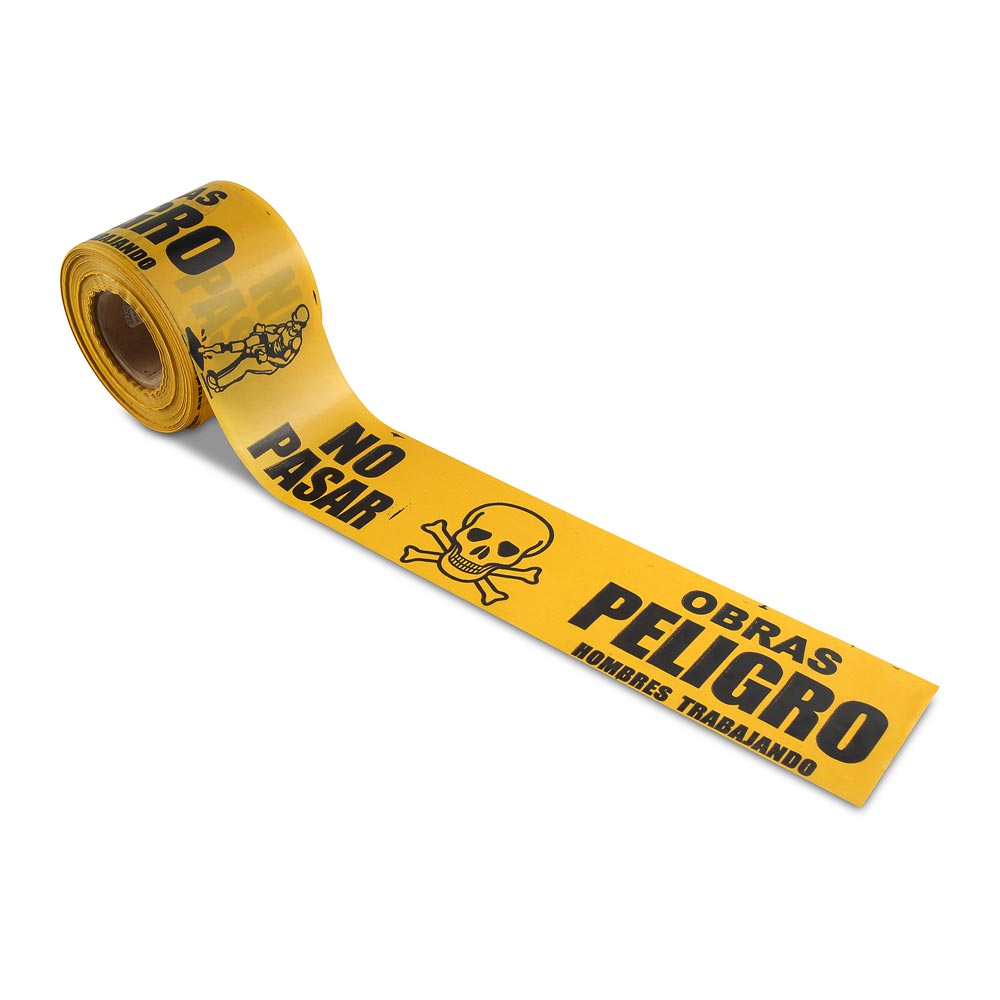 ROLLO DE CINTA DE PELIGRO AMARILLO 110 METROS INDESPERU