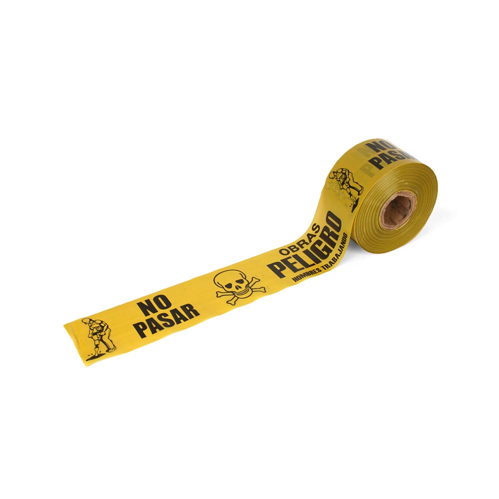 ROLLO CINTA DE PELIGRO MODELO PELIGRO 220M EN POLIETILENO AMARILLO INDESPERU