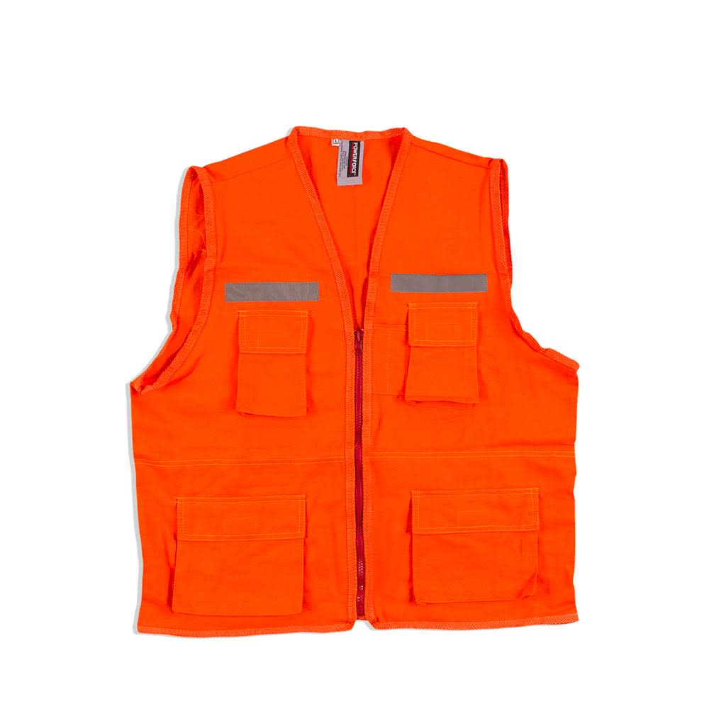 CHALECO DE DRILL NARANJA ECONOMICO TALLA L WERKEN