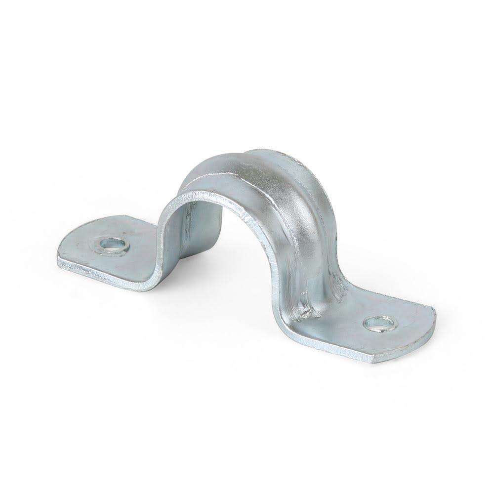 ABRAZADERA DE METAL 1/2'' CON 2 OREJAS DE 2MM PLATA JORMEN