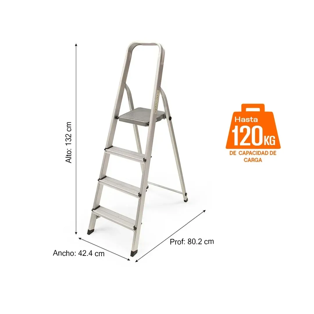 ESCALERA TIJERA DE ALUMINIO 4 PASOS WERKEN2