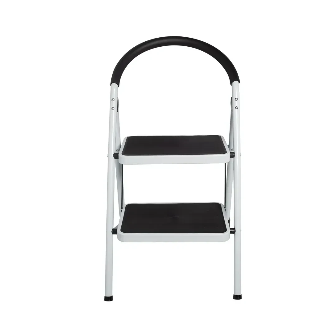 ESCALERA TIJERA DE ACERO 2 PASOS COLOR BLANCO WERKEN4