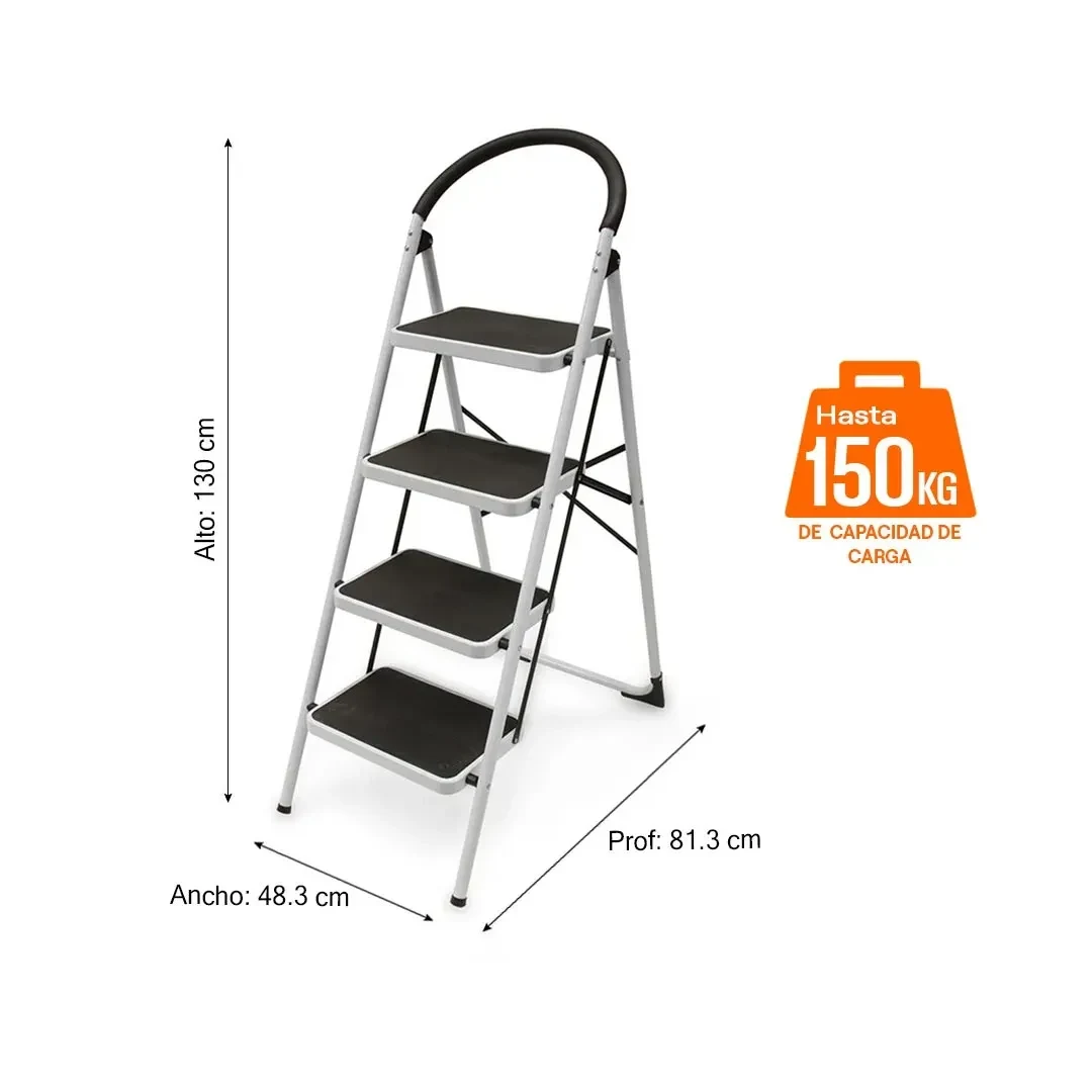ESCALERA TIJERA DE ACERO 4 PASOS WERKEN3