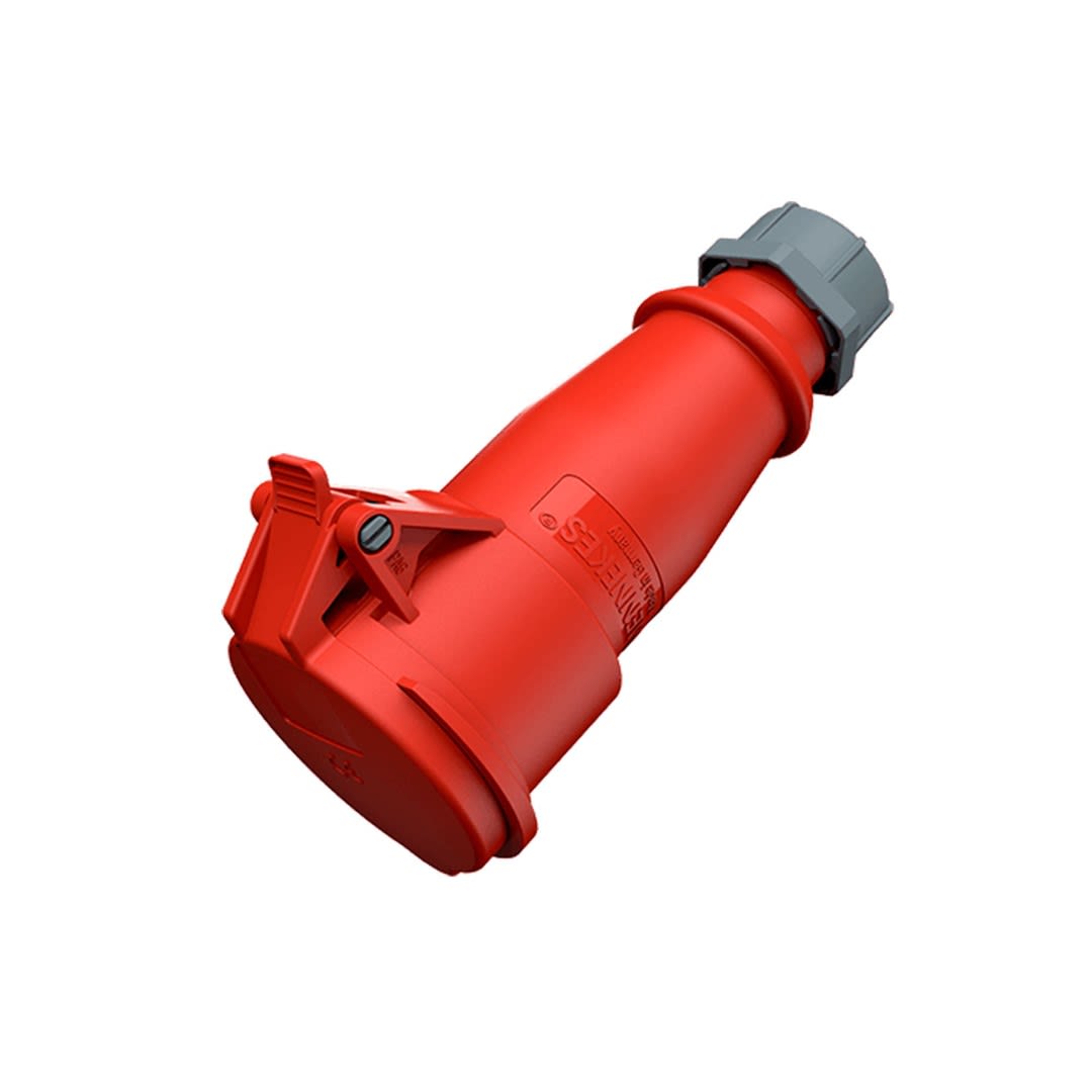TOMA AEREO 16AMP 5P+N+T 415V ROJO 6H IP67 MENNEKES1