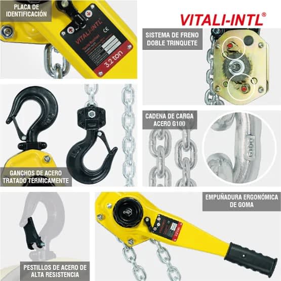 TECLE RACHET 3.2T YAL320 1.5MTSCARGA 10X30MM(1) G100 VITALI-INTL7