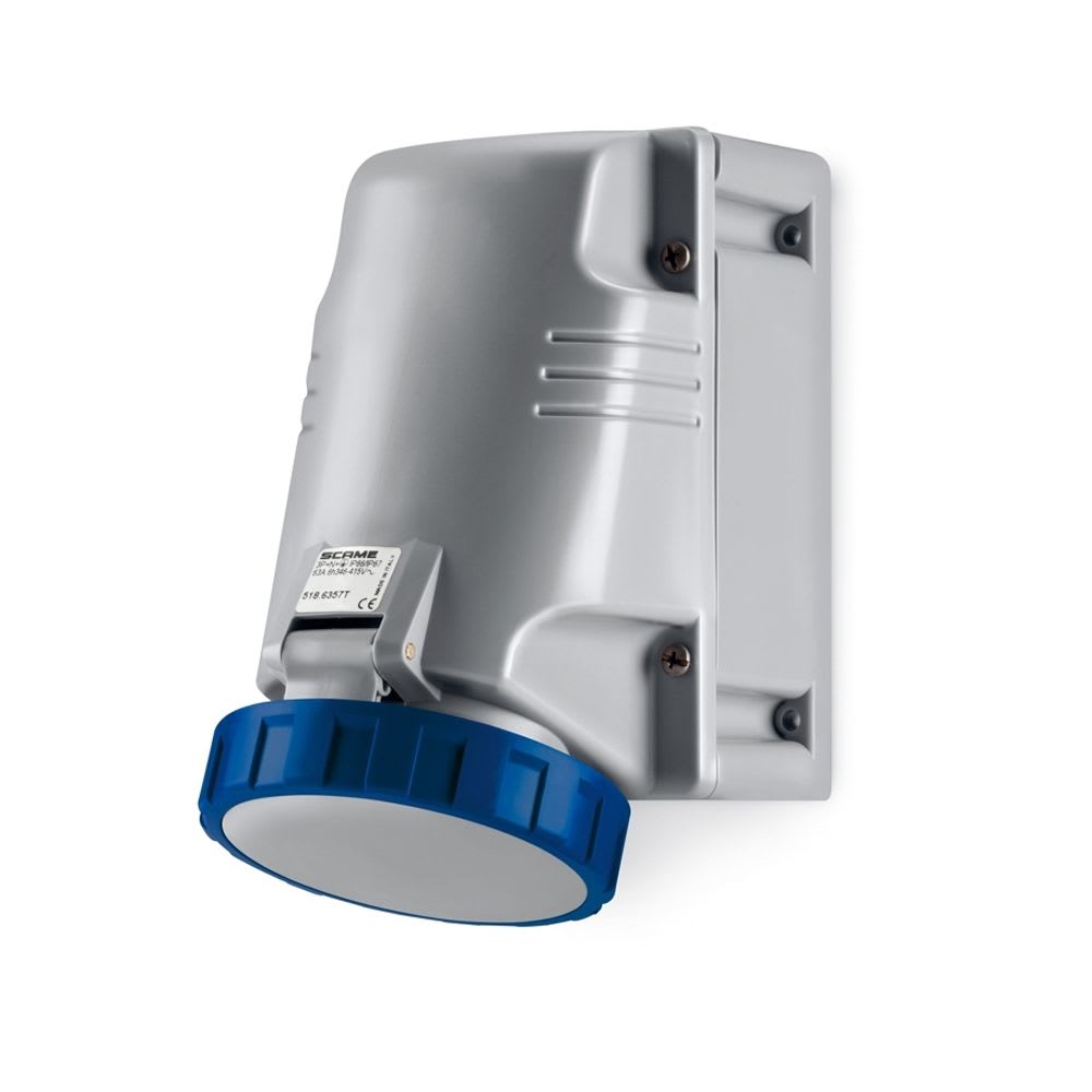 TOMACORRIENTE P/ADOSAR INDUSTRIAL 2X63A+T 250V IP67 6H OPTIMA 518.6353T SCAME