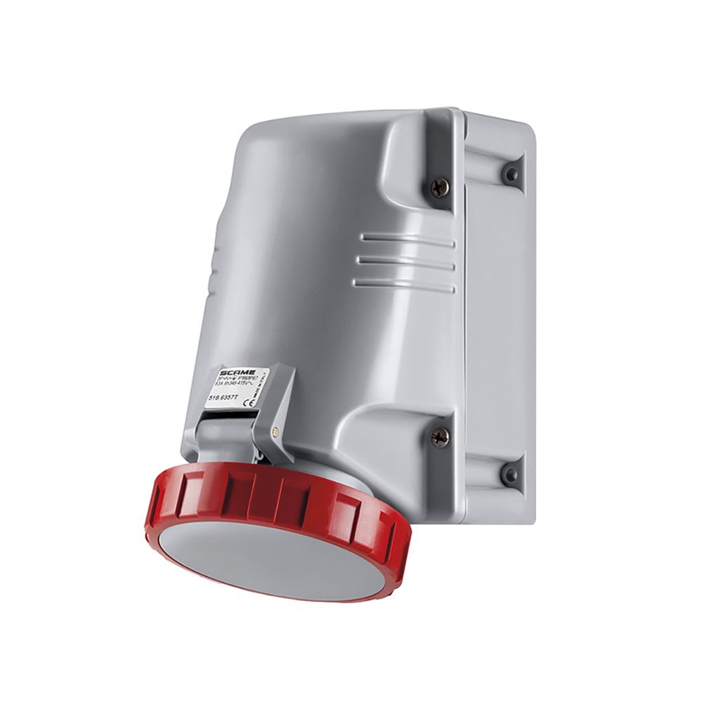 TOMACORRIENTE P/ADOSAR INDUSTRIAL 3X125A+N+T 415V IP67 6H OPTIMA 518.12557T SCAME