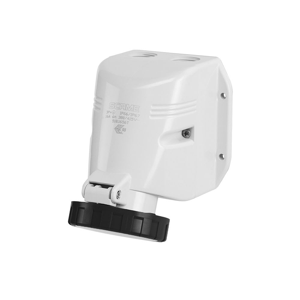 TOMACORRIENTE P/ADOSAR INDUSTRIAL 2X16A+T 415V IP67 9H OPTIMA 518.1658T SCAME1