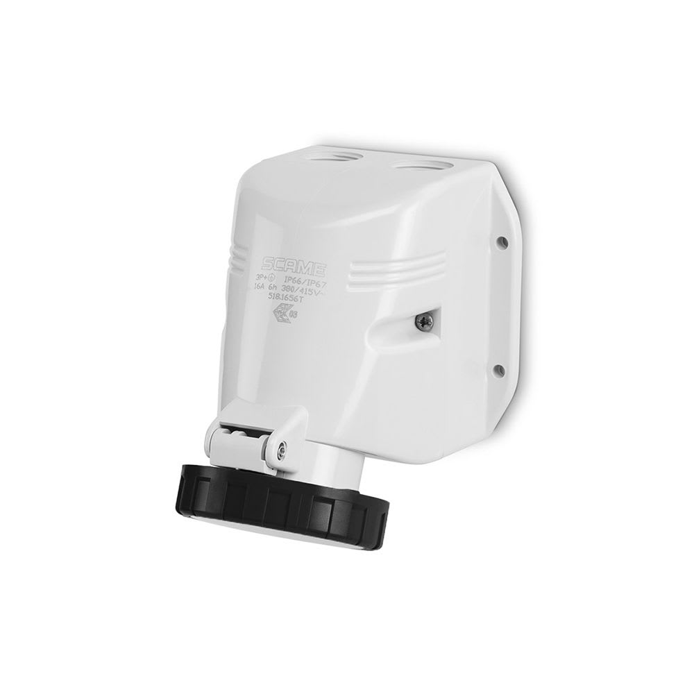 TOMACORRIENTE P/ADOSAR INDUSTRIAL 3X32A+T 500V IP67 7H OPTIMA 518.32566T SCAME