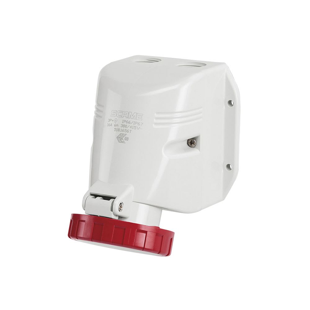 TOMACORRIENTE P/ADOSAR INDUSTRIAL 3X32A+T 415V IP67 6H OPTIMA 518.3256T SCAME1