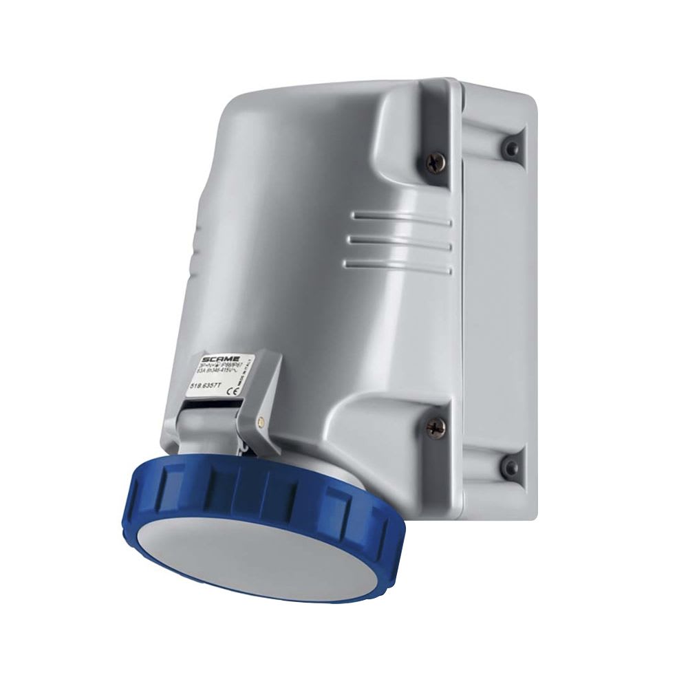 TOMACORRIENTE P/ADOSAR INDUSTRIAL 3X63A+T 250V IP67 9H OPTIMA 518.6354T SCAME1
