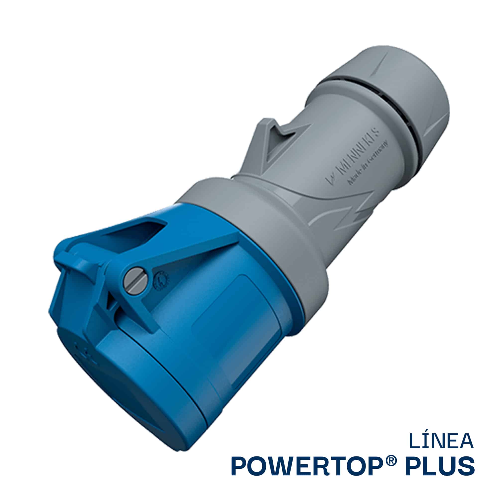TOMA AEREO 32AMP 2P+T 250V AZUL 6H IP44 MENNEKES