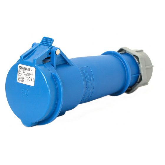 TOMA AEREO 32AMP 3P+T 250V AZUL 9H IP44 MENNEKES4