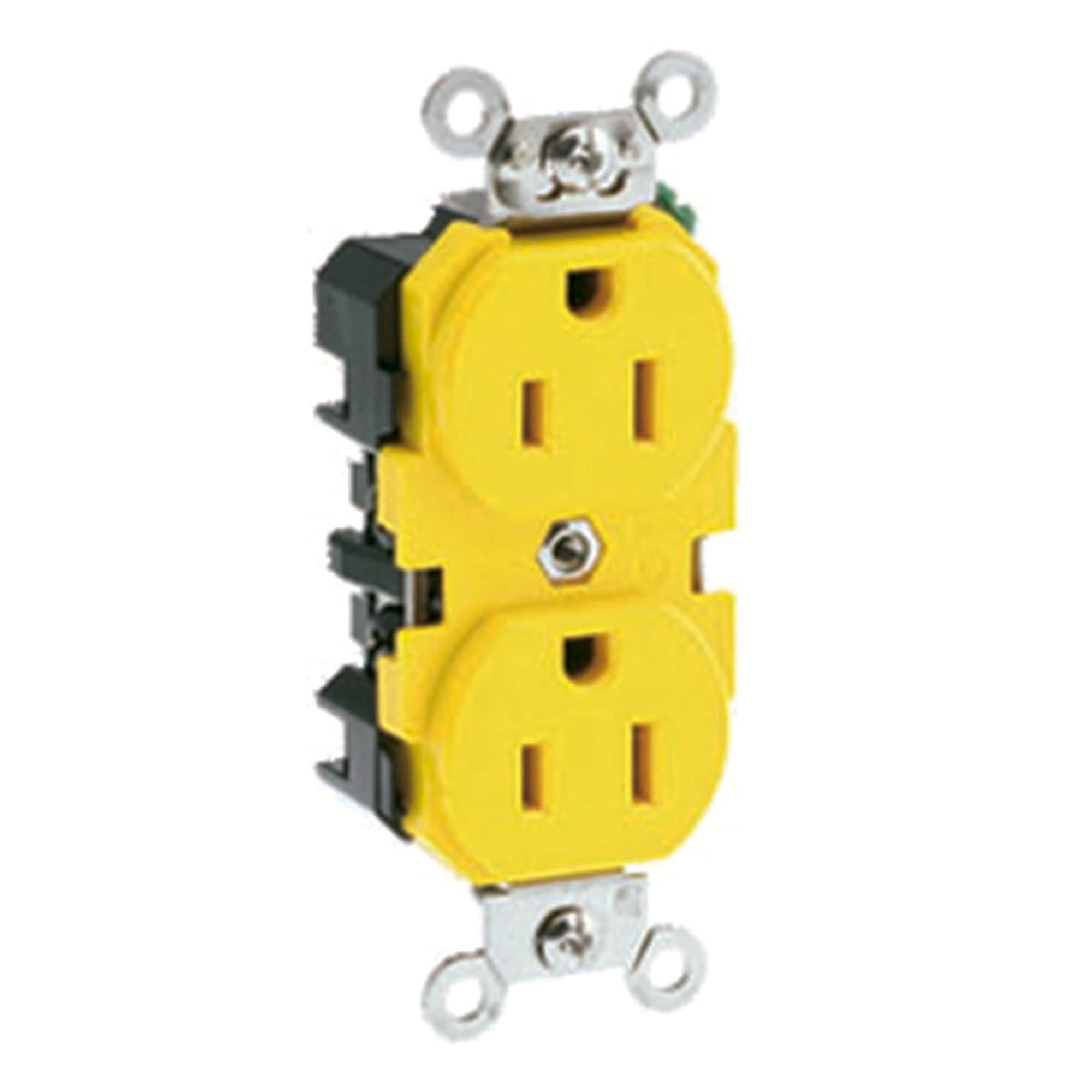 TOMA DOBLE EMPOTRABLE 15A L/T ANTICORROSION LEVITON