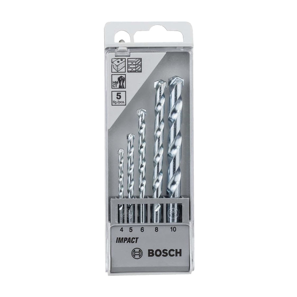 SET DE 5 BROCAS PARA CONCRETO CYL-1 4-5-6-8-10MM BOSCH