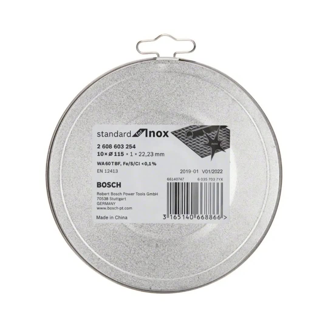 10 DISCOS DE CORTE STANDARD FOR INOXIDABLE 11.5X1.0MM BOSCH2