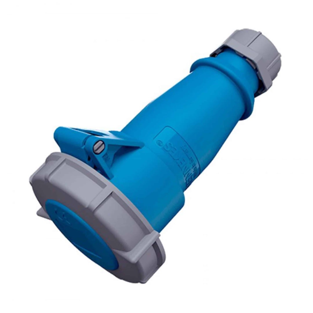 TOMA AEREO 16AMP 3P+T 250V AZUL 9H IP67 POWERTOP XTRA -REEMPLAZO 543 MENNEKES