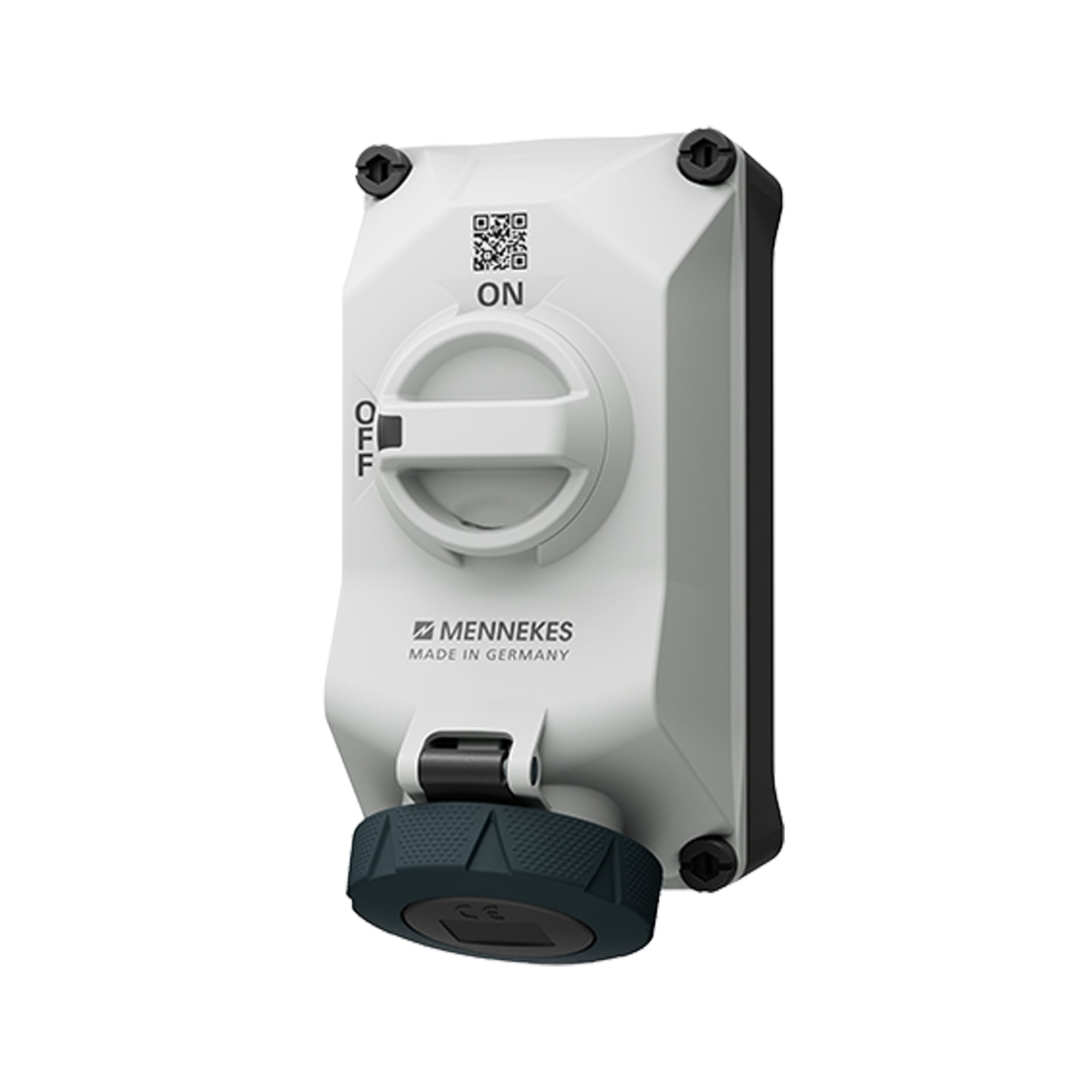 TOMA VISIBLE 32AMP 3P+N+T 415V C/INTERRUPTOR. POR ENCLAVAM. MECANICO ROJO 6H IP67/69 XCONTACT MENNEKES