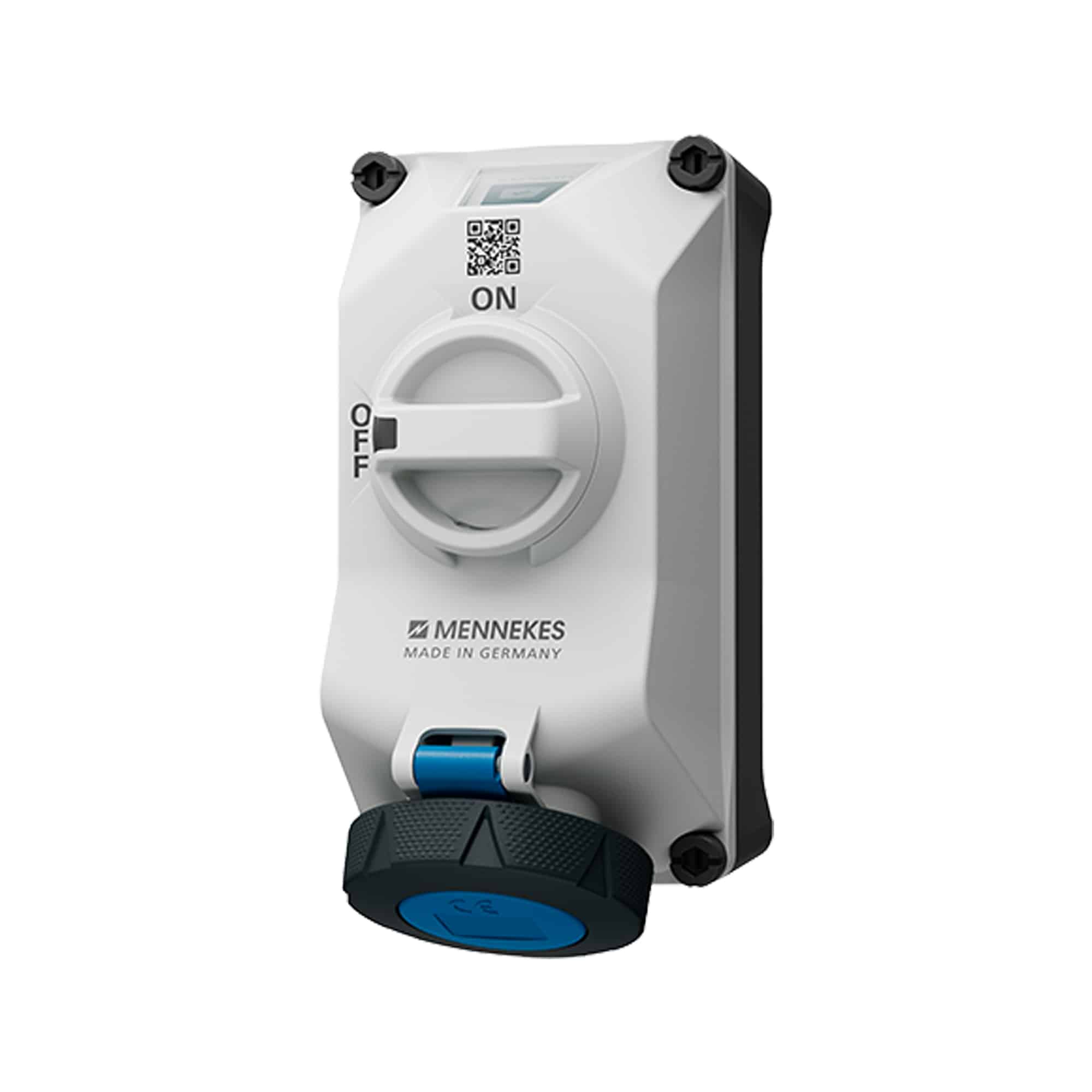 TOMA TRIFASICO CON ENCLAVAMIENTO MECANICO DUO LED 16A 4P 9H 230V IP69 MENNEKES