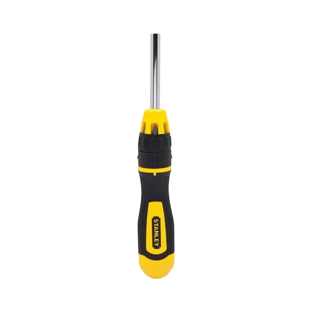 DESTORNILLADOR RATCHET MODELO 62574 CROMADO AMARILLO CON 20 PUNTAS STANLEY1